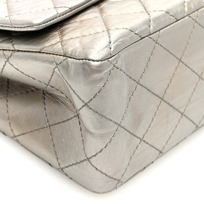 Chanel Metallic Aged Calfskin Quilted 2.55 Reissue 226 Flap Silver 9 of 10