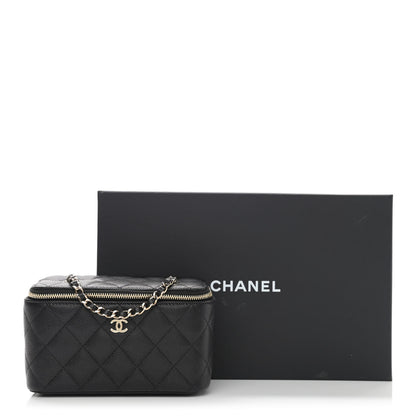 Chanel Caviar Quilted Small Vanity Case With Chain Black 11 of 11