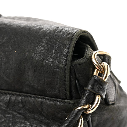 Fendi Crinkled Lambskin Mia Shoulder Flap Black 15 of 17