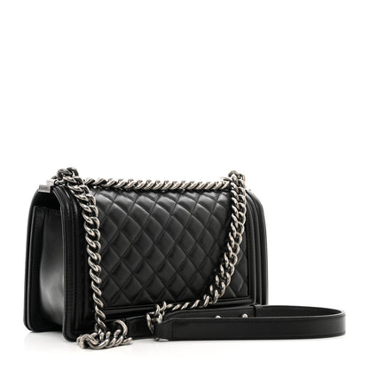 Chanel Lambskin Quilted Medium Boy Flap Black 3 of 10