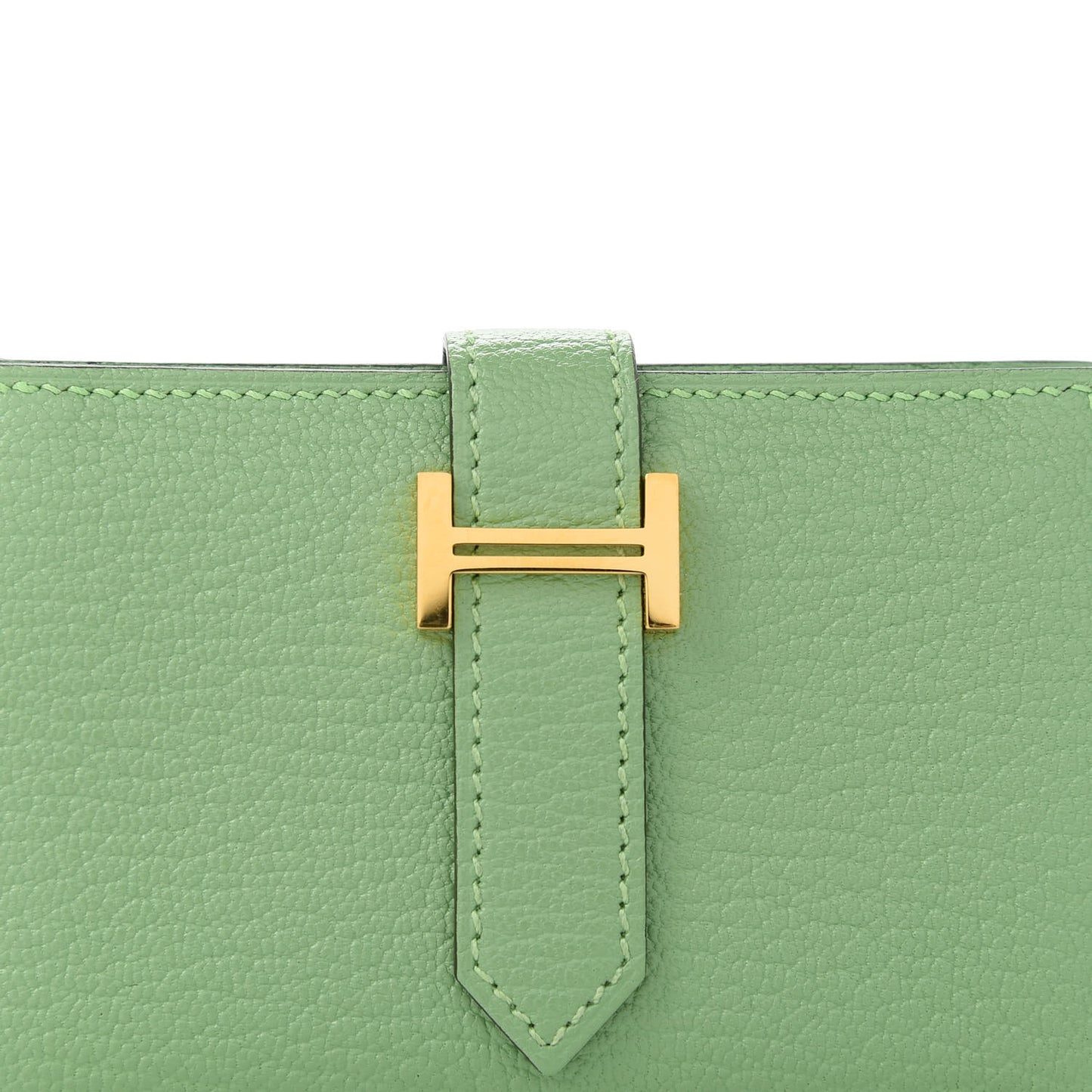 Chevre Mysore Mini Bearn Wallet Vert Criquet