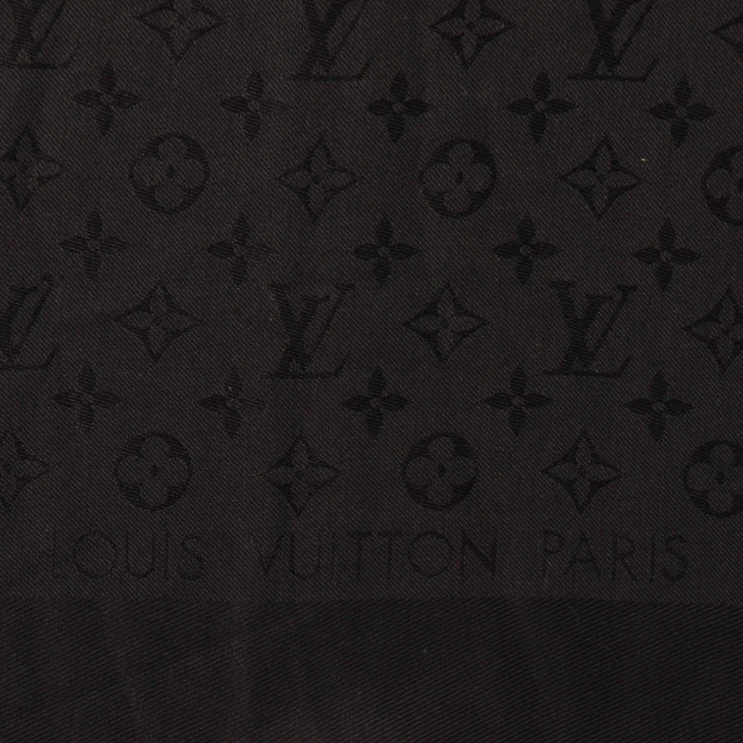 Louis Vuitton Silk Wool Monogram Shawl Black 4 of 5
