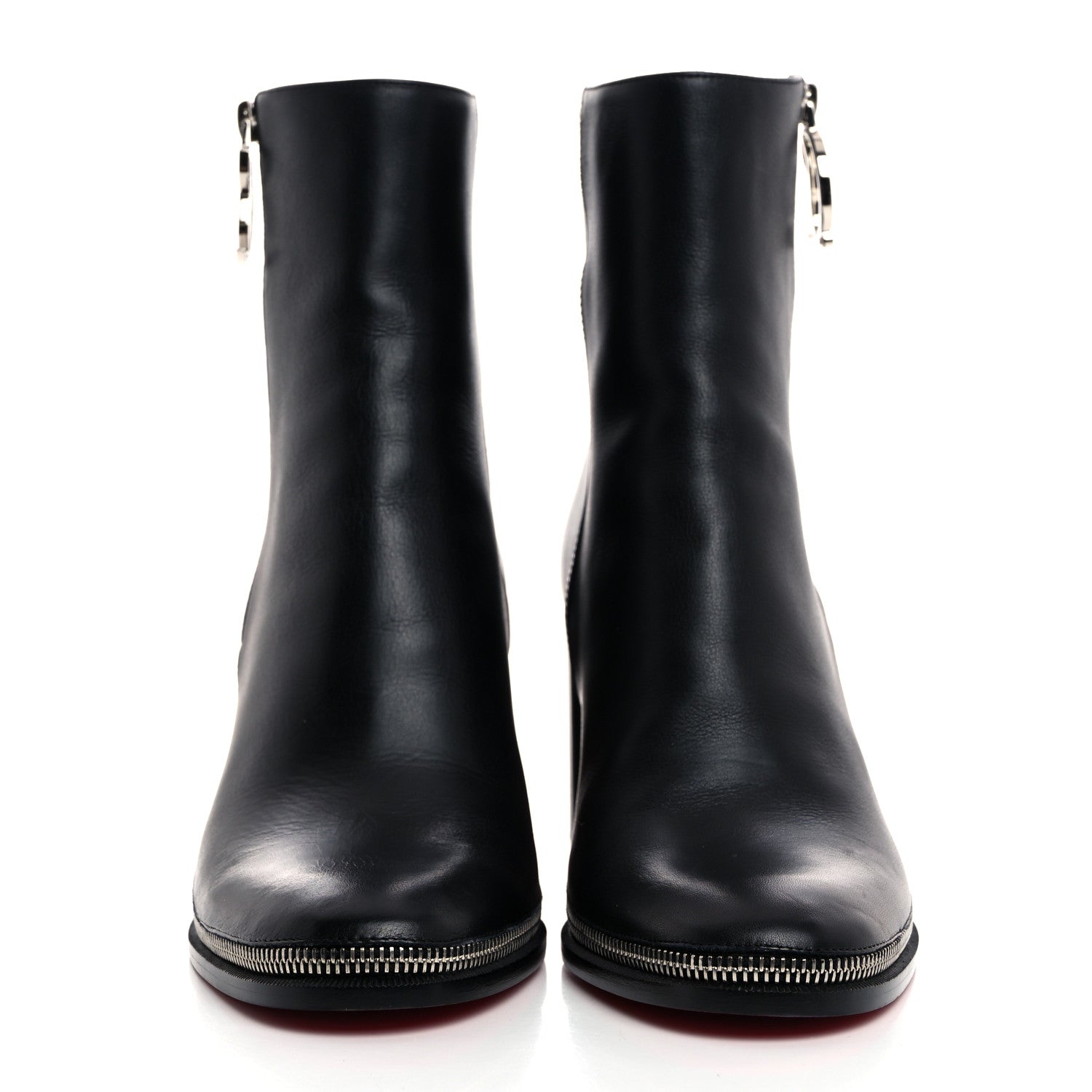 Christian Louboutin Calfskin Zip 70 Booty 40 Black 2 of 7