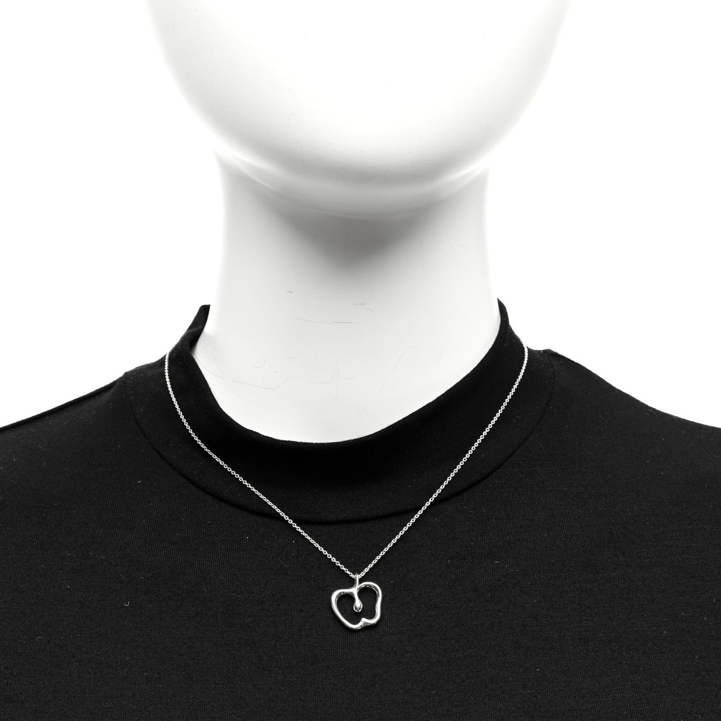 Sterling Silver Elsa Peretti Apple Pendant Necklace