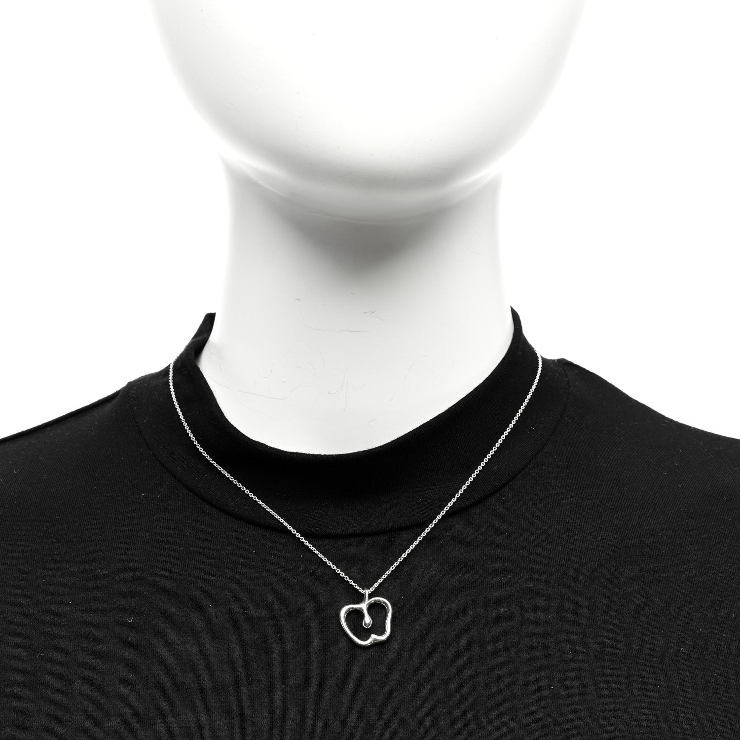 Tiffany Sterling Silver Elsa Peretti Apple Pendant Necklace 4 of 4