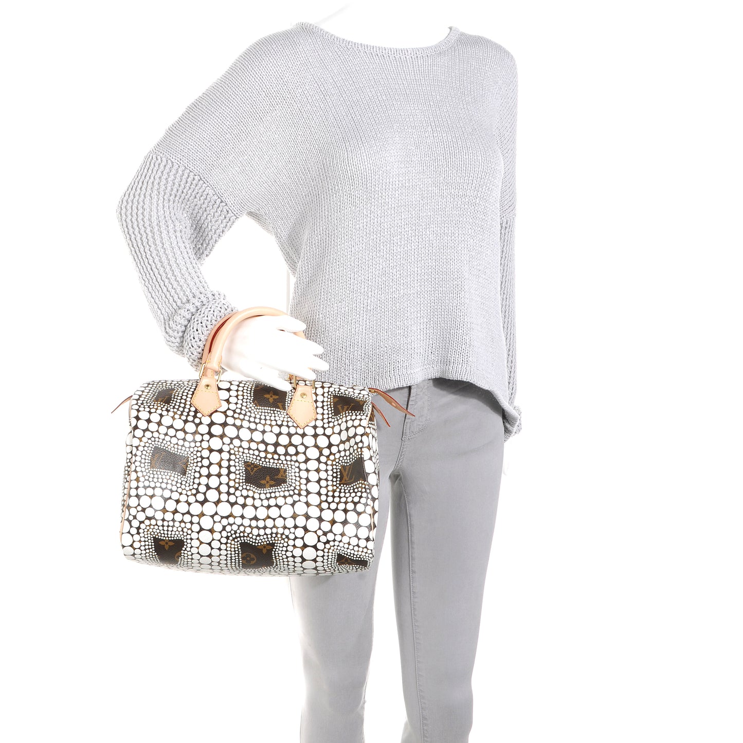 Monogram Kusama Town Speedy 30 White