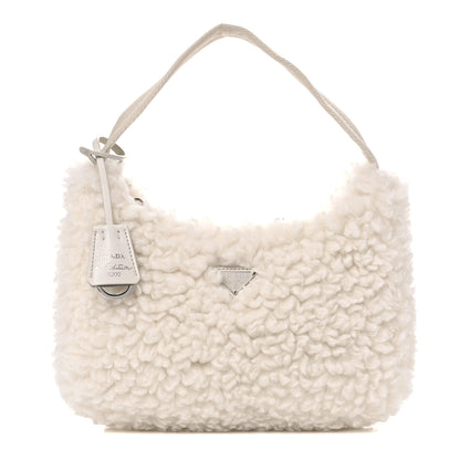 Prada Cashmere Mini Re-Edition 2000 Bag Naturale 1 of 10