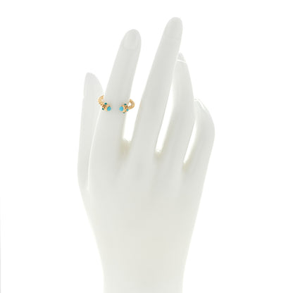 David Yurman 18K Yellow Gold Turquoise Renaissance Ring 50 5.5 2 of 4