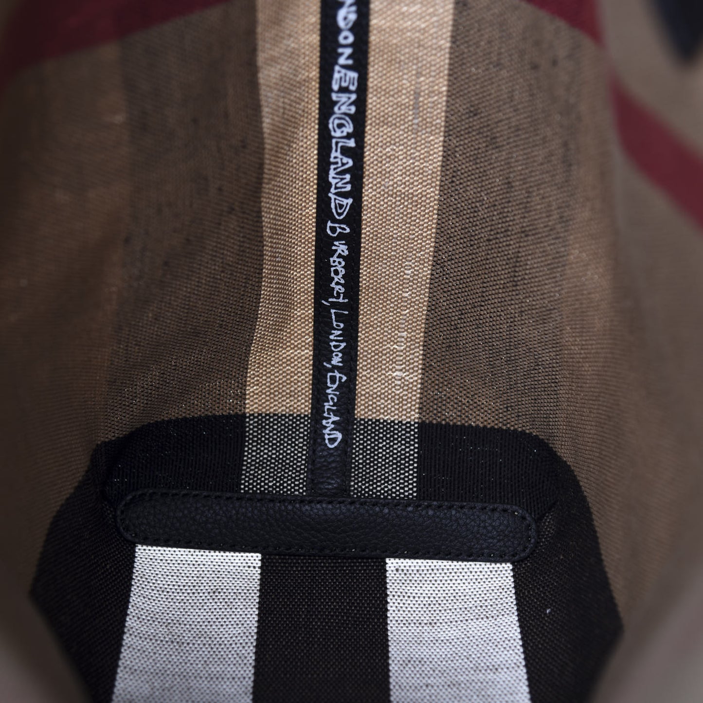 Coated Canvas Mega Check Medium Doodle Tote Black