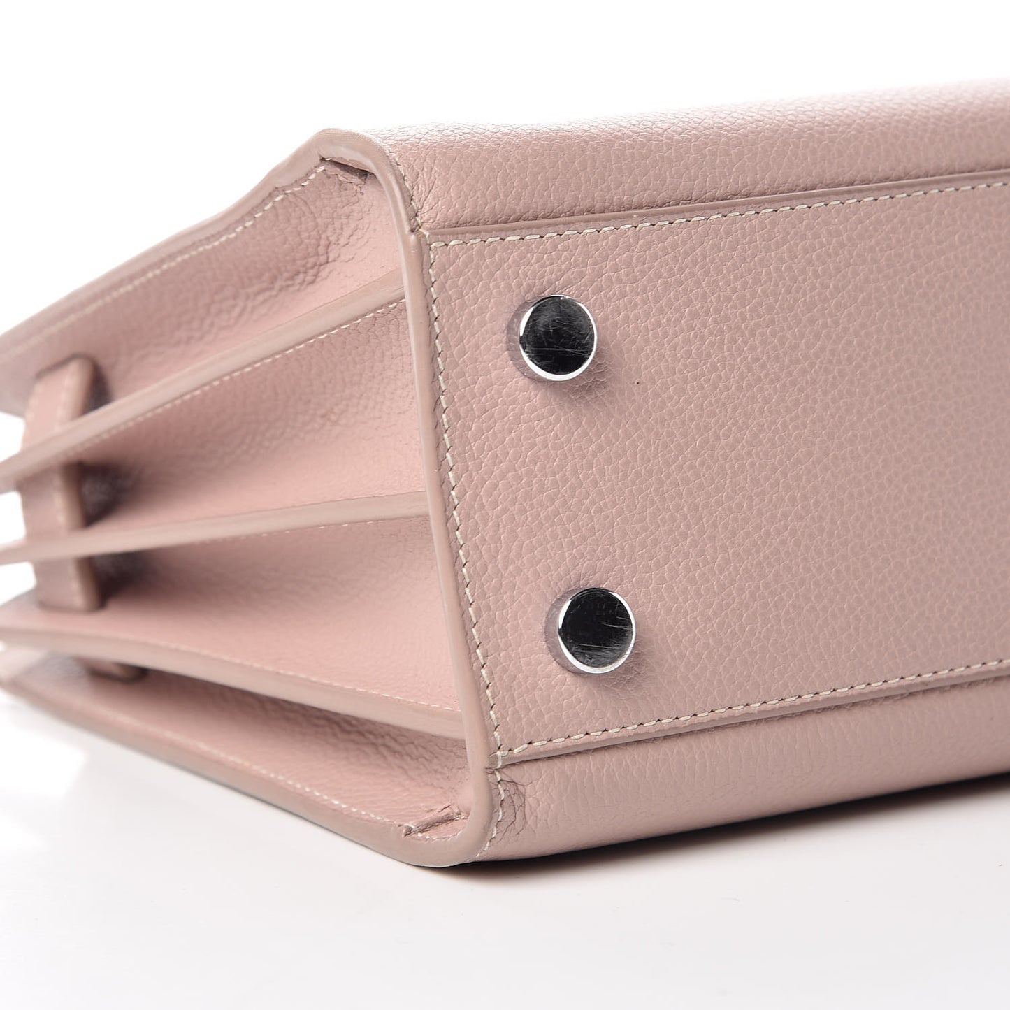 Grained Calfskin Nano Sac De Jour Antique Rose