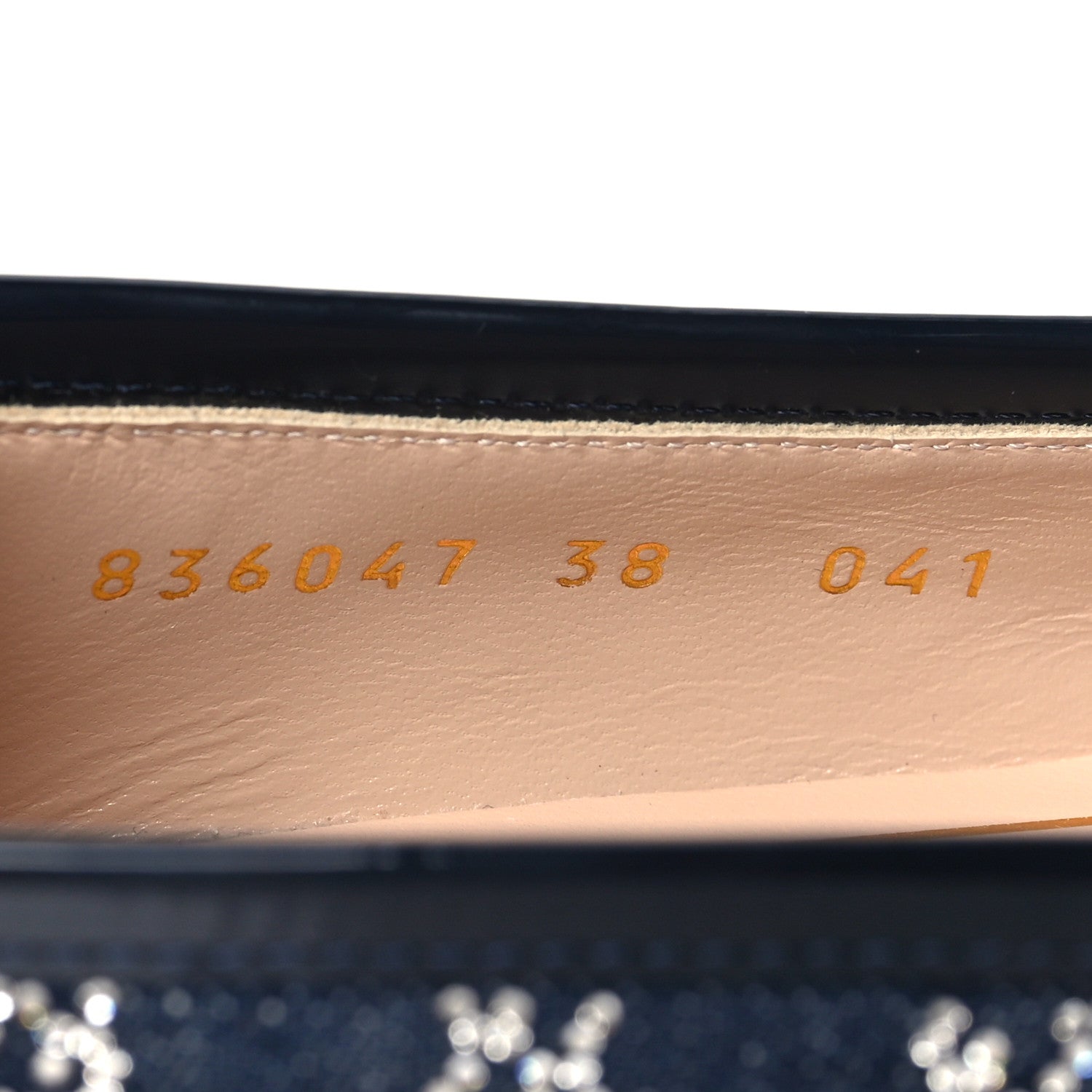 Gucci Denim Crystal GG Monogram Horsebit Womens Jordaan Loafers 38 Deep Blue Blue Milad 9 of 10