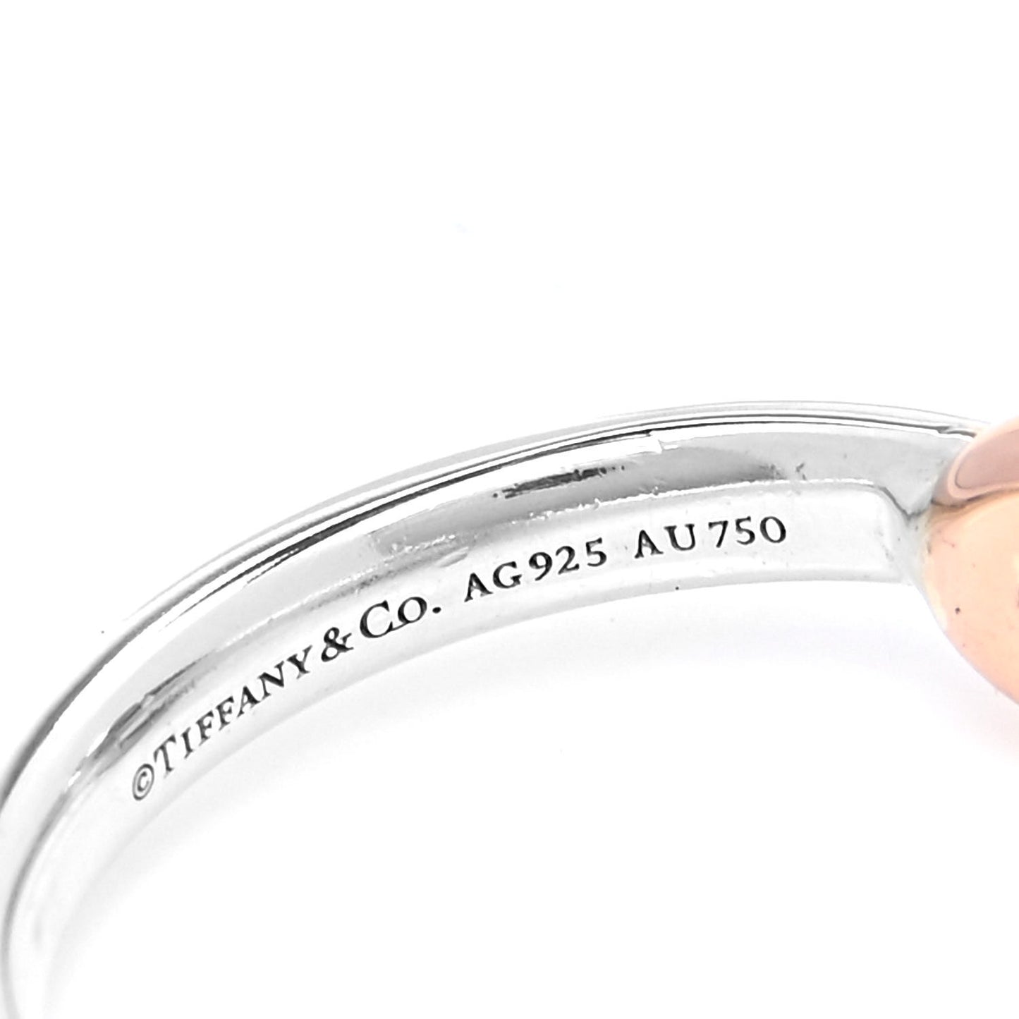 Sterling Silver 18K Rose Gold Infinity Ring 45 3.25