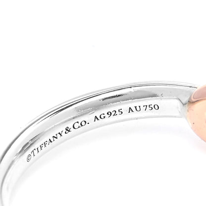 Tiffany Sterling Silver 18K Rose Gold Infinity Ring 45 3.25 4 of 4
