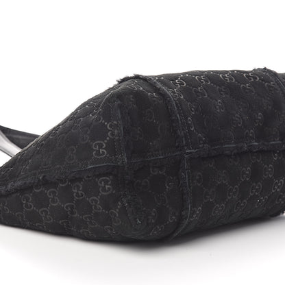 Gucci Suede Shearling Guccissima Jolicoeur Tote Black 8 of 9