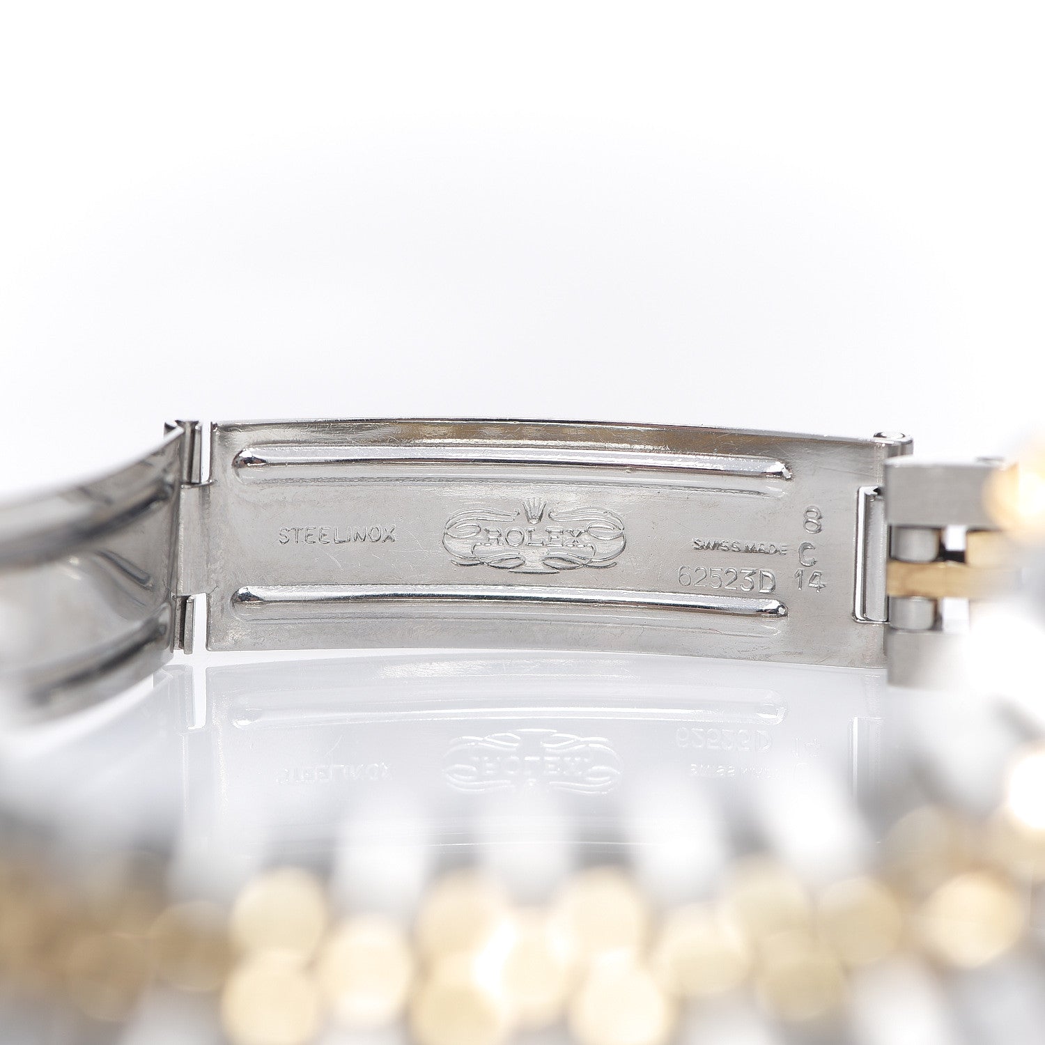 Rolex Stainless Steel 18K Yellow Gold 26mm Oyster Perpetual Date Watch Champagne 69173 5 of 5