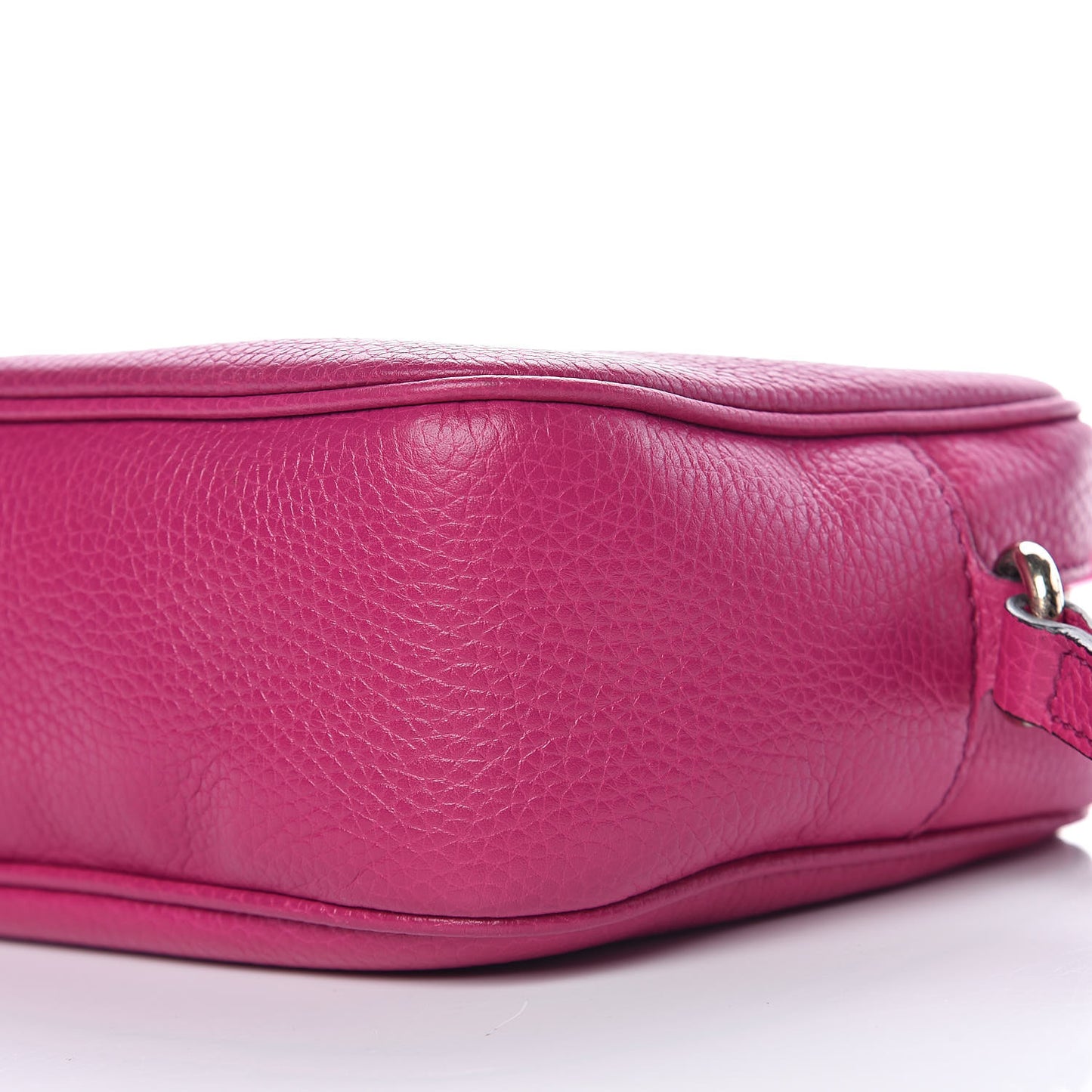 Pebbled Calfskin Small Soho Disco Bag Bright Bougainvillea