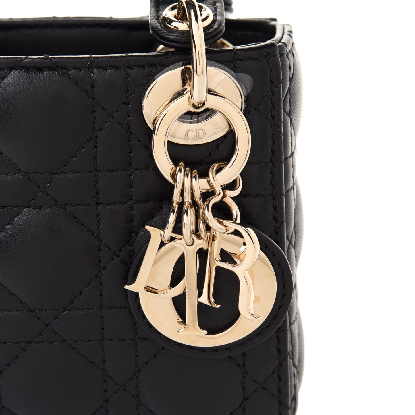 Lambskin Cannage Micro Lady Dior Black
