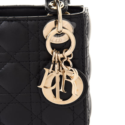 Christian Dior Lambskin Cannage Micro Lady Dior Black 7 of 10