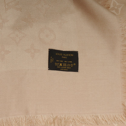 Louis Vuitton Wool Silk Monogram Shawl Nude 5 of 5