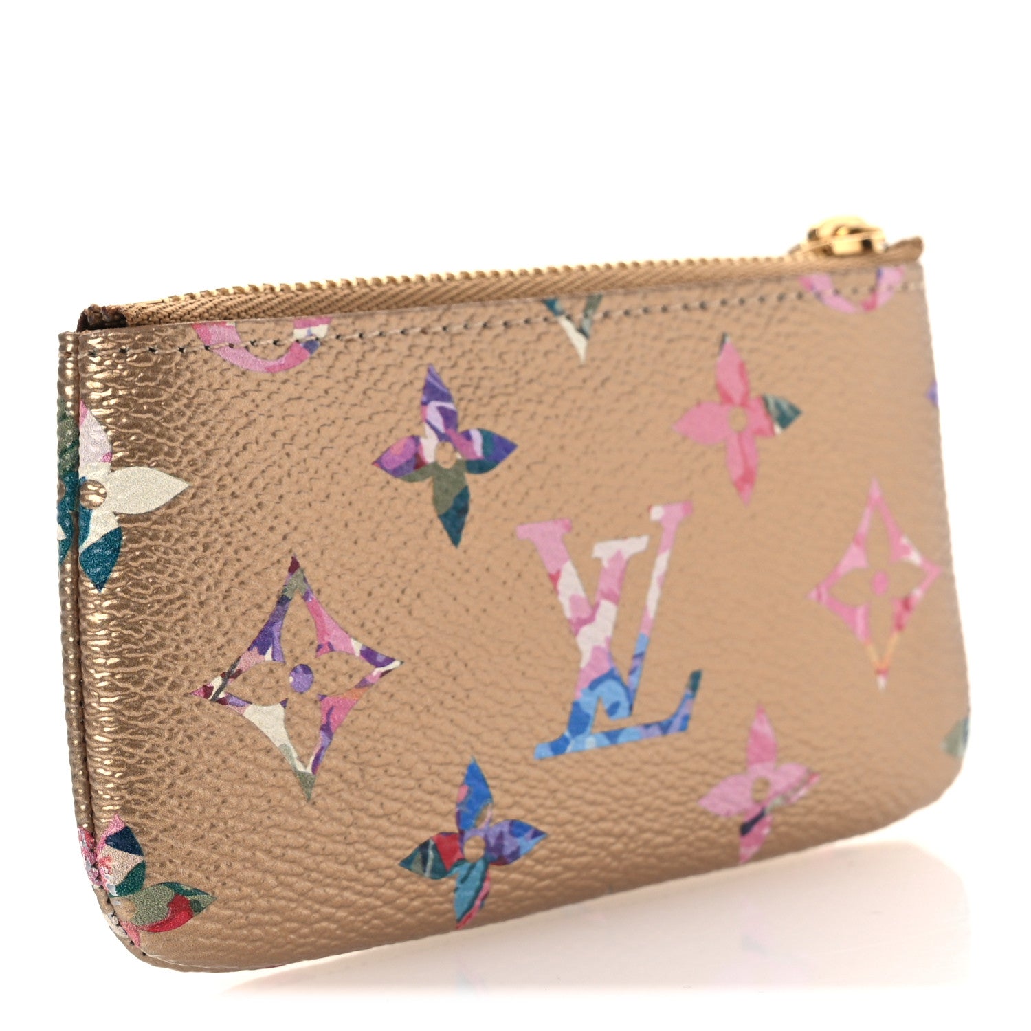 Louis Vuitton Metallic Monogram LV Garden Key Pouch Gold 4 of 8