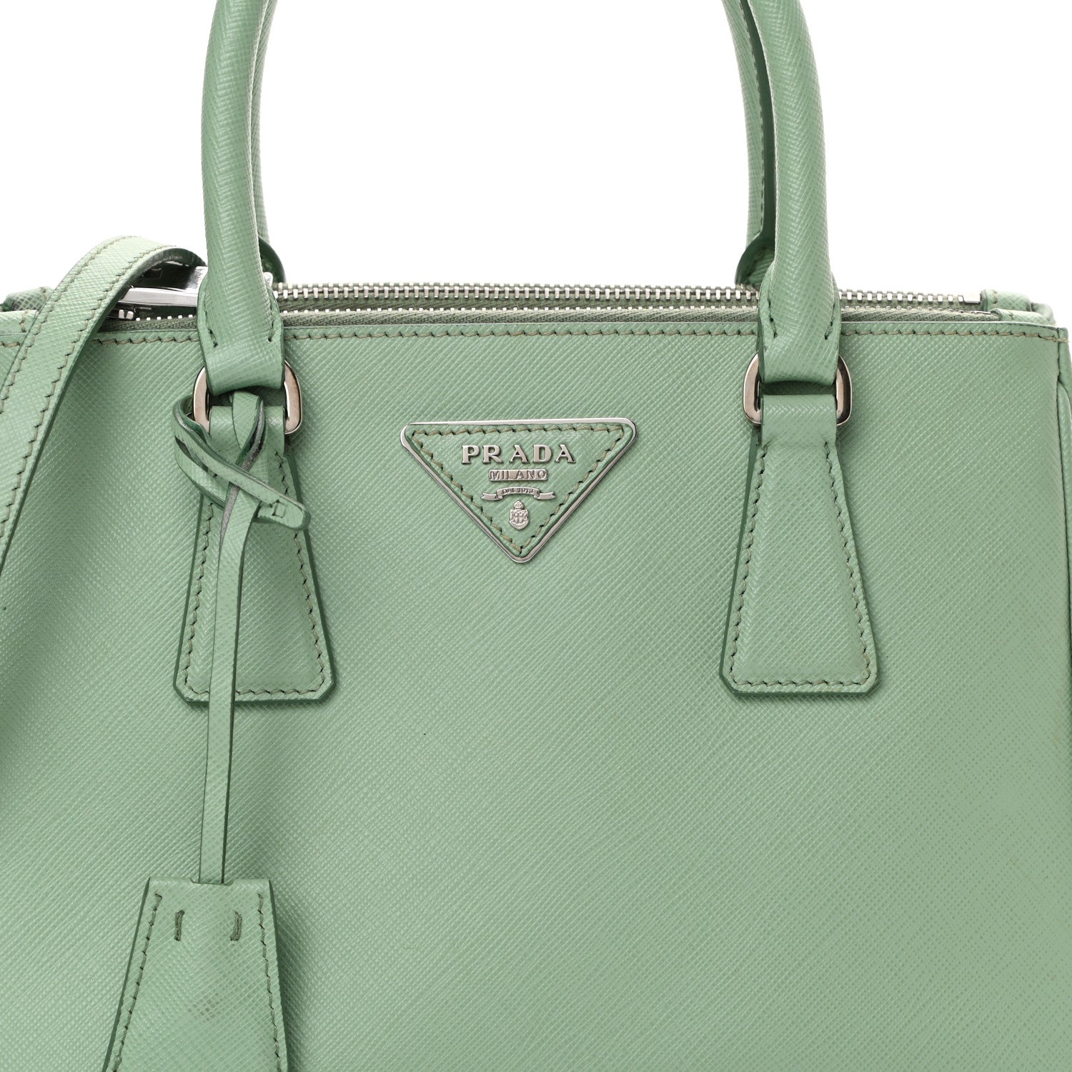 Prada Saffiano Lux Small Galleria Double Zip Tote Acquamarina 11 of 25