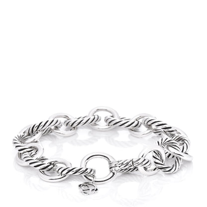 David Yurman Sterling Silver 12mm Large Oval Link Bracelet 3 of 4