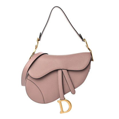 Christian Dior Grained Calfskin Saddle Bag With Strap Blush 1 of 9