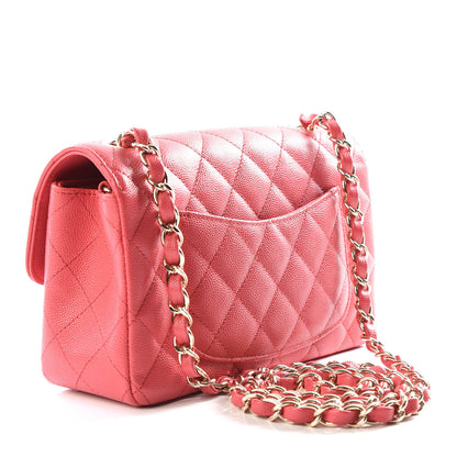 Chanel Caviar Quilted Mini Rectangular Flap Dark Pink 2 of 12
