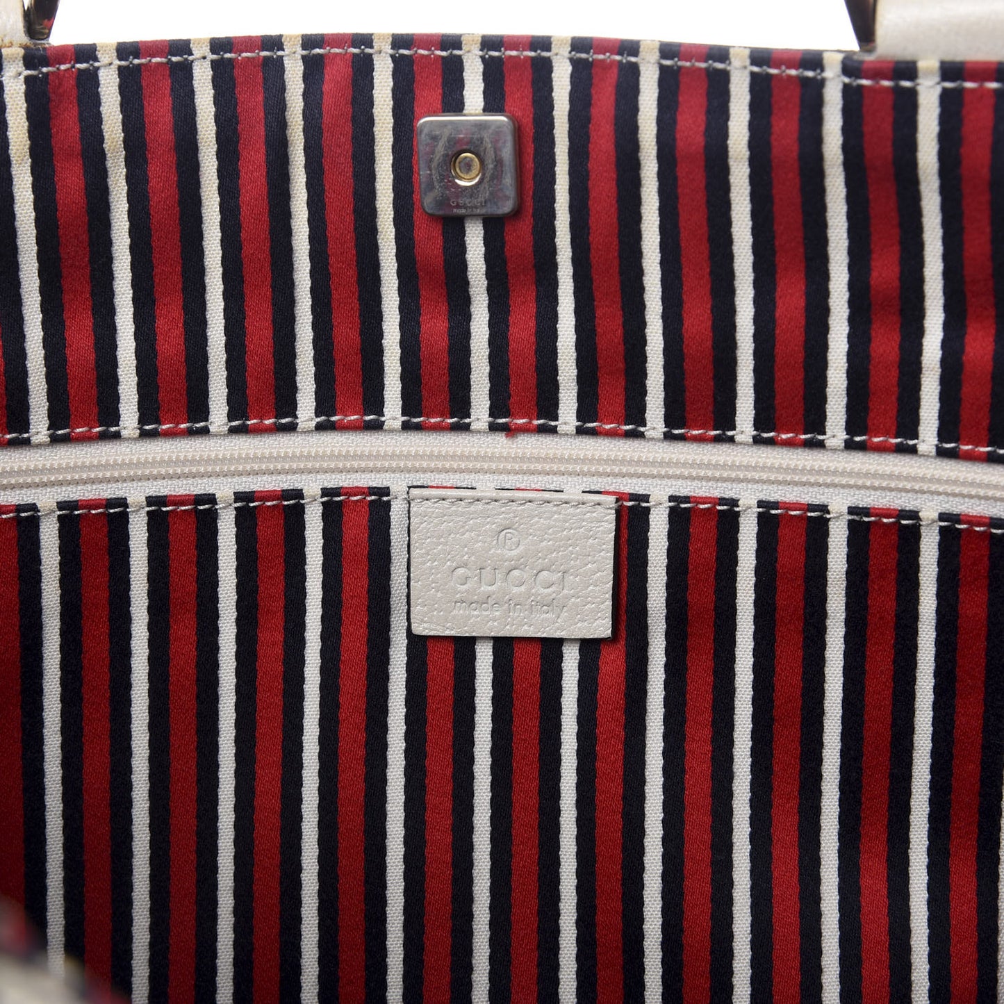 Canvas Print Large Abbey Tote Navy Off White