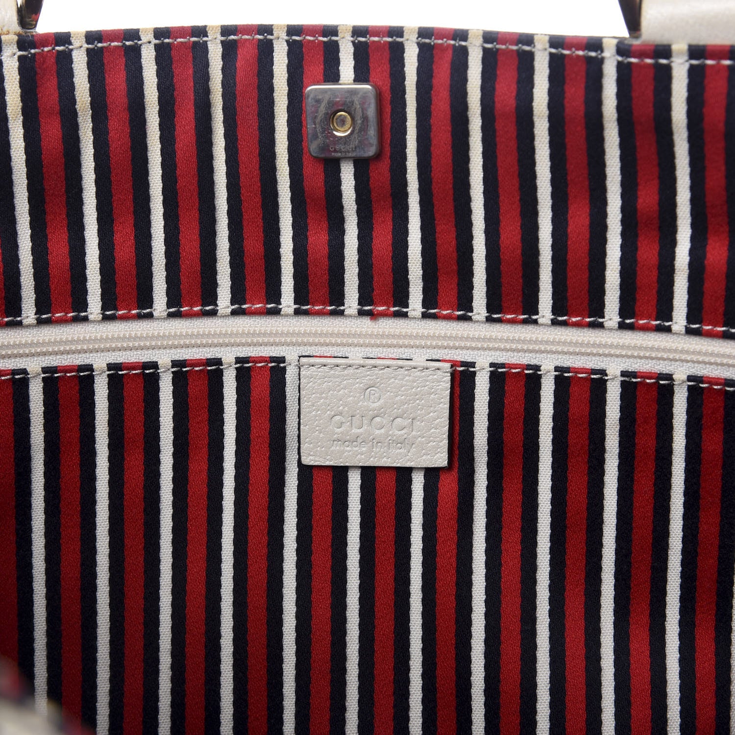Gucci Canvas Print Large Abbey Tote Navy Off White 5 of 9