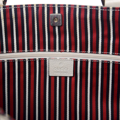 Gucci Canvas Print Large Abbey Tote Navy Off White 5 of 9
