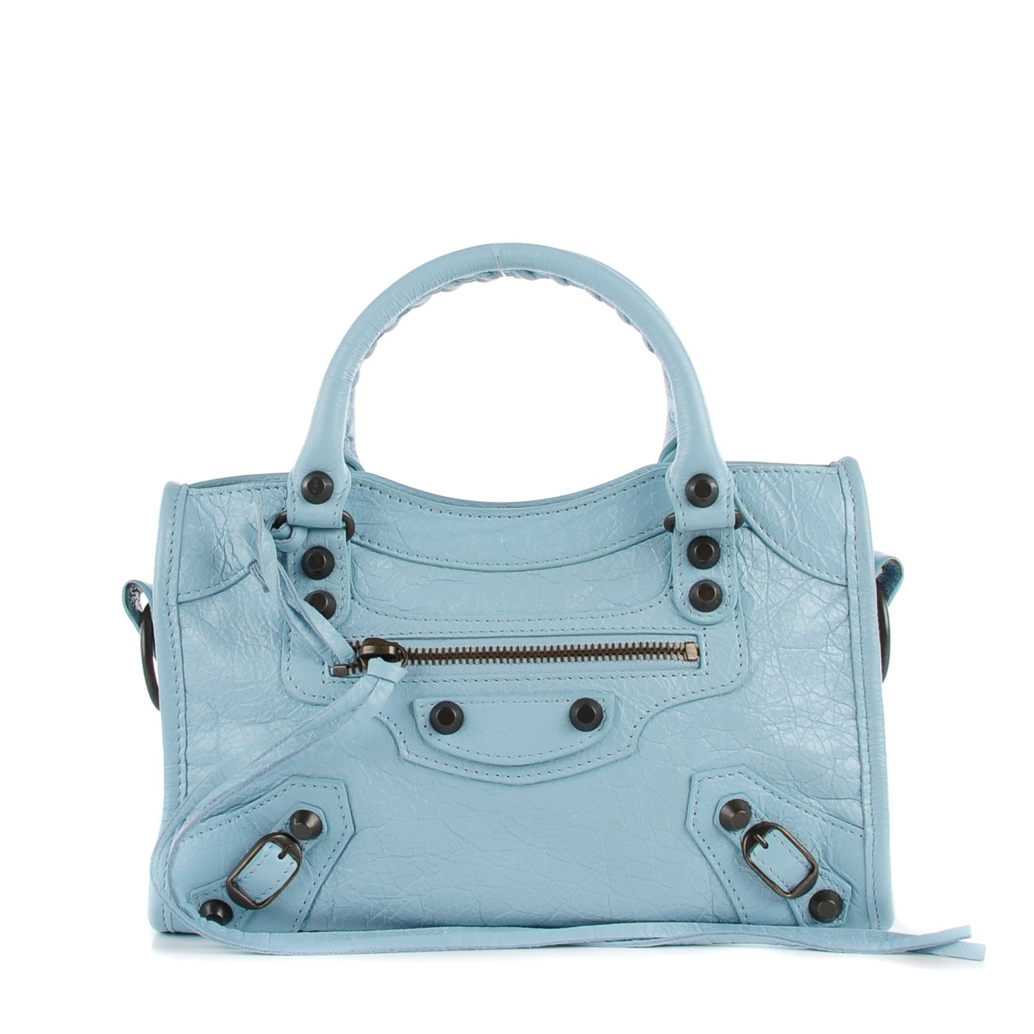 Balenciaga Agneau Classic Hardware Mini City Bleu Dragee 1 of 12