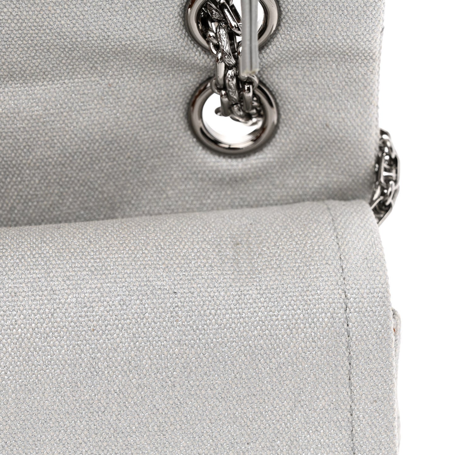Metallic Canvas Space Charms 2.55 Reissue 226 Flap Silver