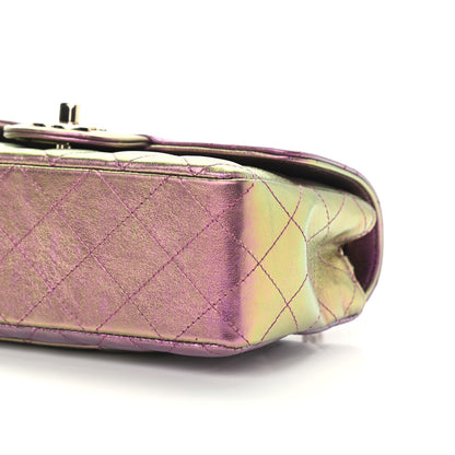 Chanel Iridescent Lambskin Quilted Mini Rectangular Flap Purple 8 of 8