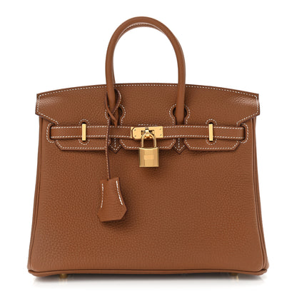 Hermes Togo Birkin 25 Gold 1 of 10