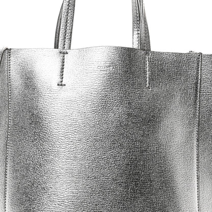 Celine Metallic Grained Calfskin Small Vertical Cabas Silver 7 of 9