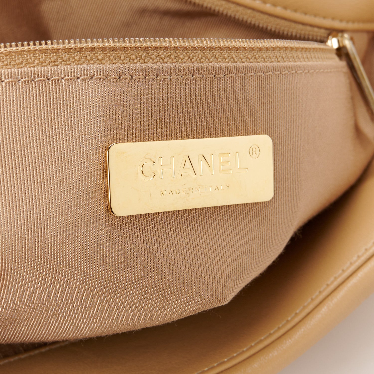 Chanel Lambskin Quilted Large Chanel 19 Flap Dark Beige 6 of 12