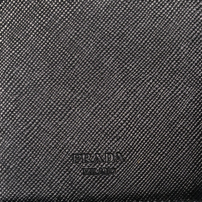 Prada Nylon Saffiano Checkbook Cover Black 6 of 7