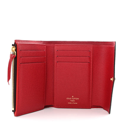 Louis Vuitton Damier Ebene Victorine Wallet Red 5 of 9