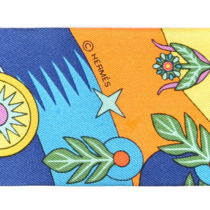 Hermes Silk La Source de Pegase Twilly Orange Vif Jaune Vif 3 of 4