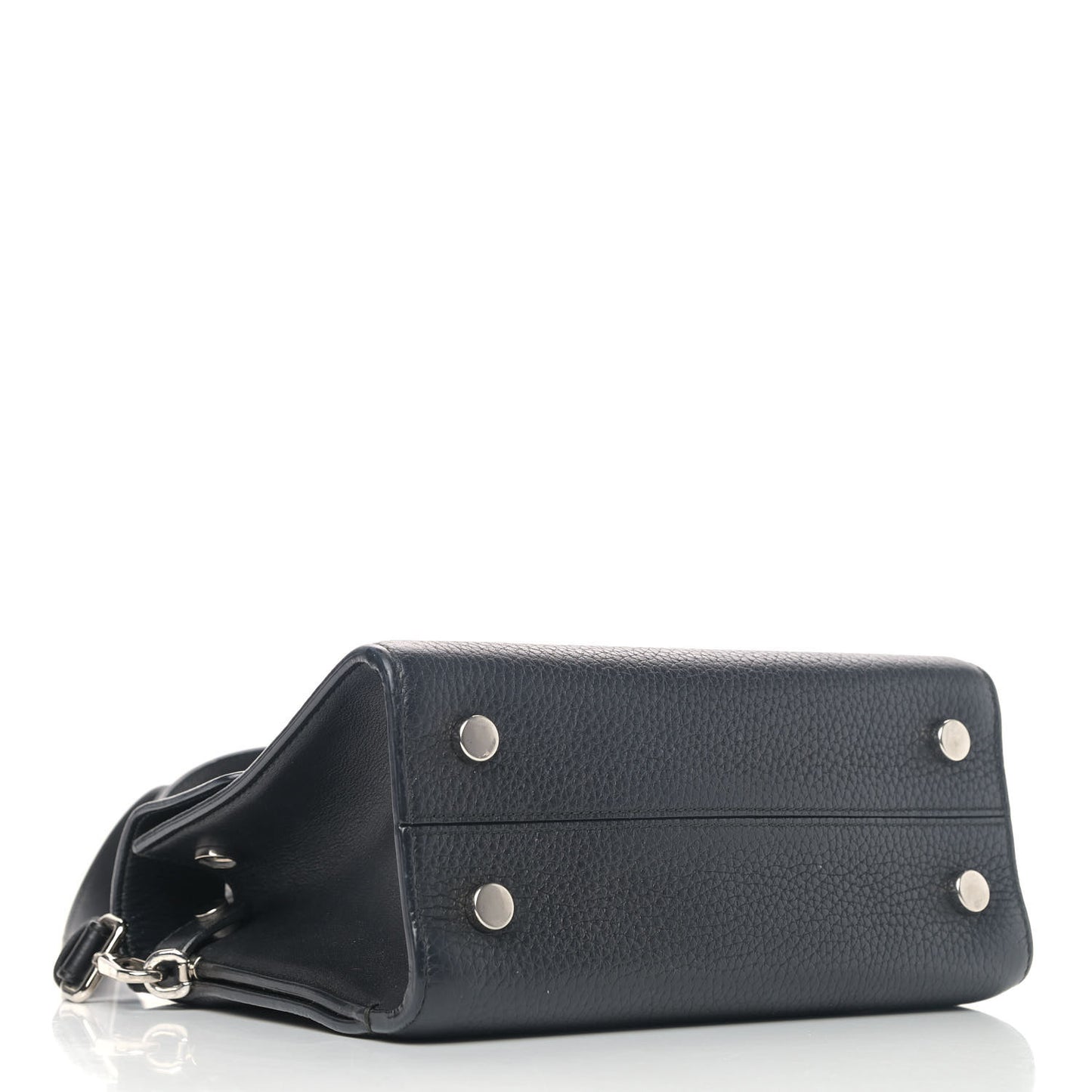 Grained Calfskin Mini Diorever Flap Black