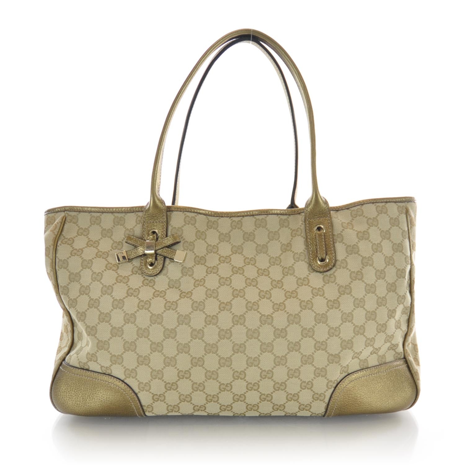 Gucci Monogram Large Princy Tote Metallic 1 of 8