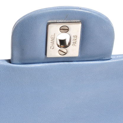 Chanel Lambskin Small Double Flap Light Blue 7 of 8