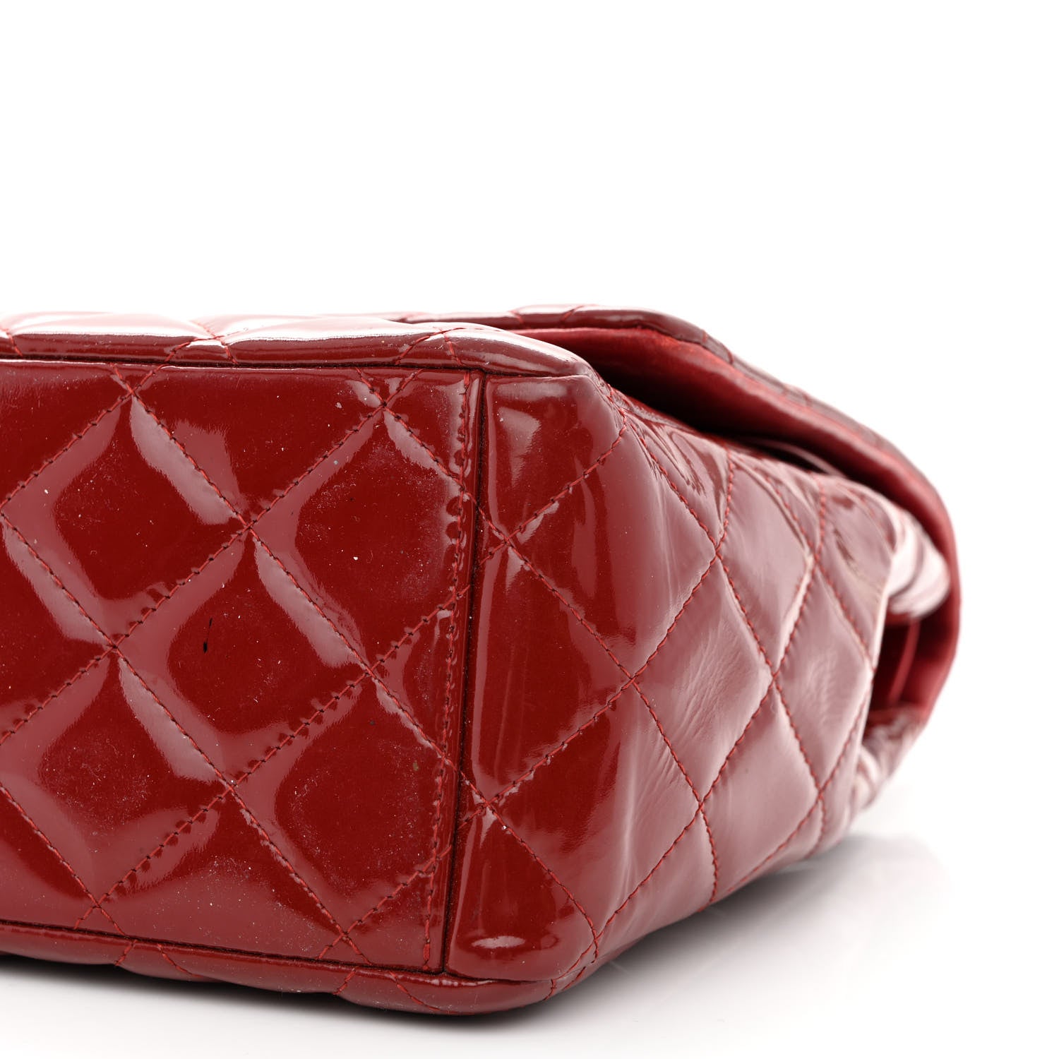 Chanel Patent Quilted Maxi Double Flap Red 10 of 16