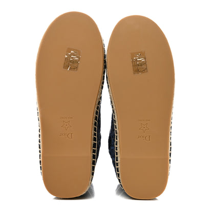 Christian Dior Velvet Oblique Granville Espadrille Boots 36.5 Deep Blue 5 of 9