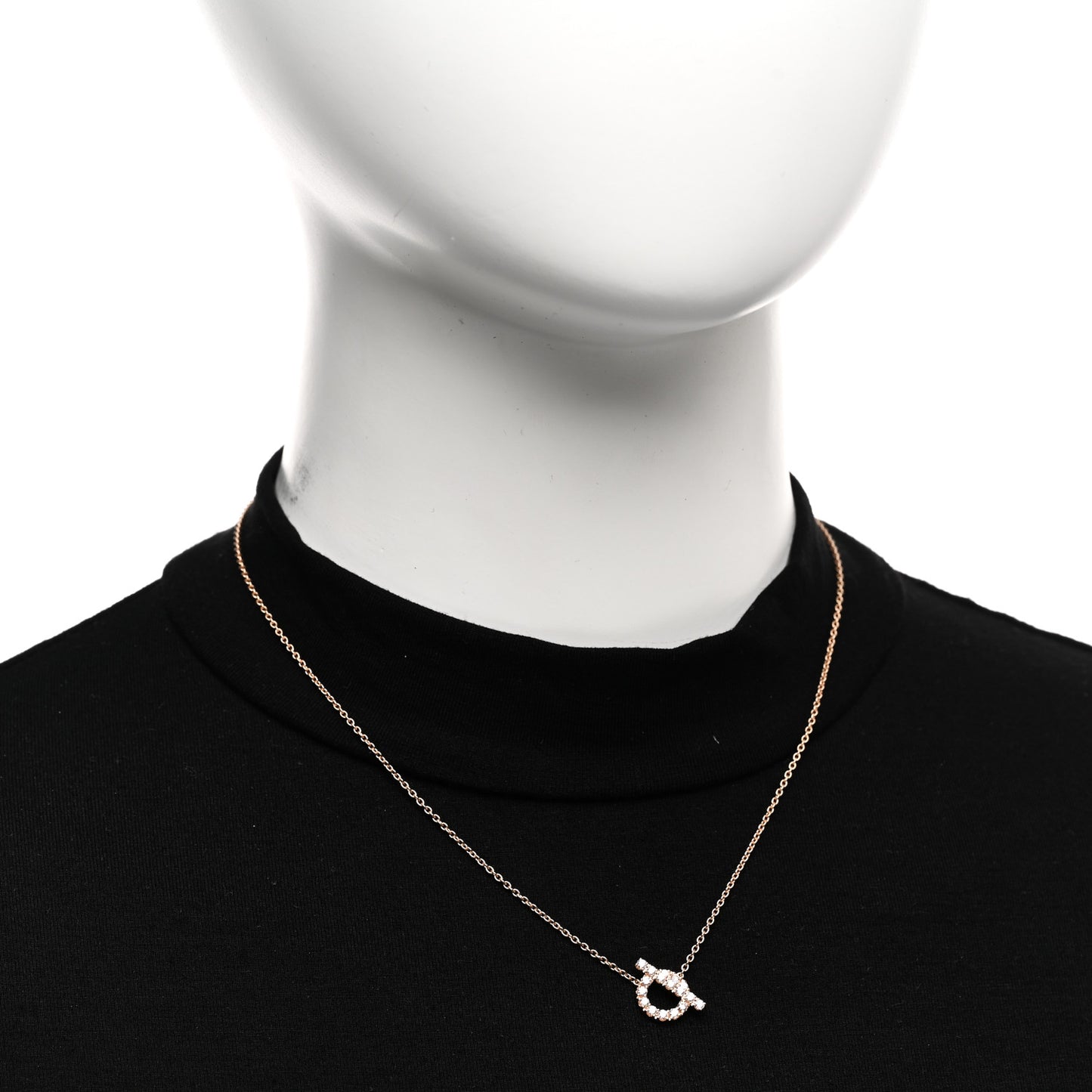18K Rose Gold Diamond Finesse Pendant Necklace