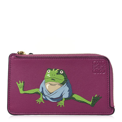 Loewe X SPIRITED AWAY Classic Calfskin Aogaeru Coin Cardholder Bouganville 1 of 7