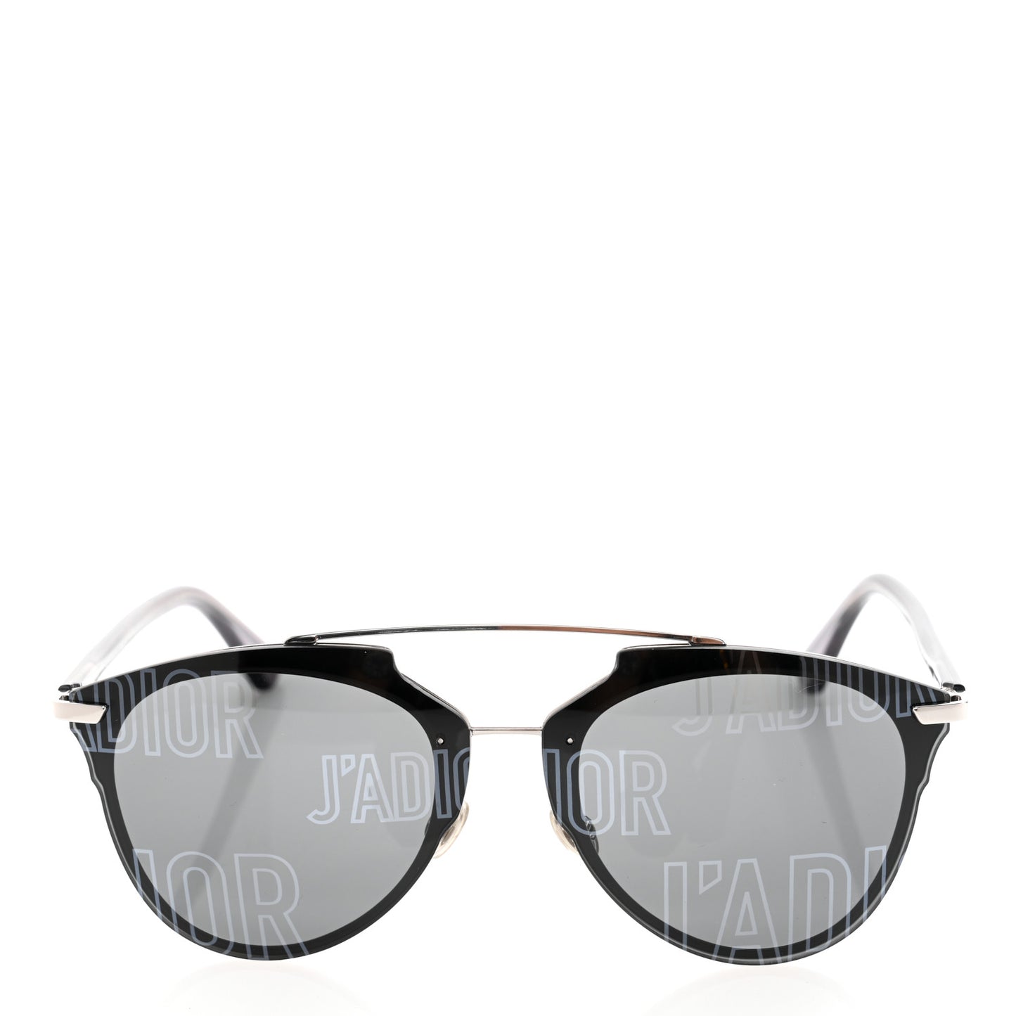Reflected Prism Mirrored Sunglasses Black Silver