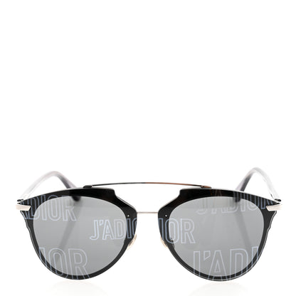 Christian Dior Reflected Prism Mirrored Sunglasses Black Silver 2 of 9
