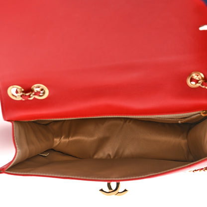 Chanel Lambskin Quilted Medium Golden Class Flap Red 4 of 10